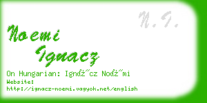 noemi ignacz business card